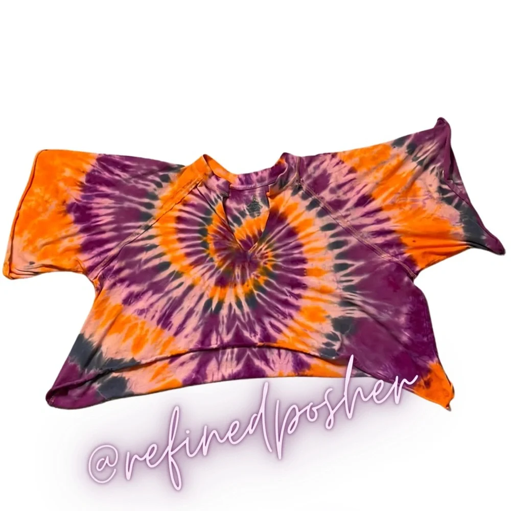 Free People Movement Victory Tee size Small NEW Melon Tie Dye - Picture 4 of 6
